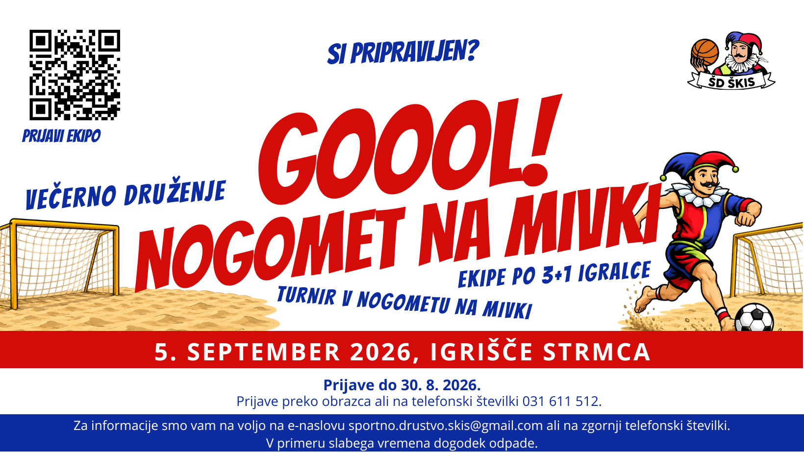 Turnir v nogometu na mivki in večerno druženje 